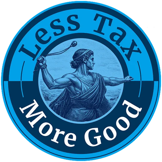 Five Stone badge: Less tax, more good